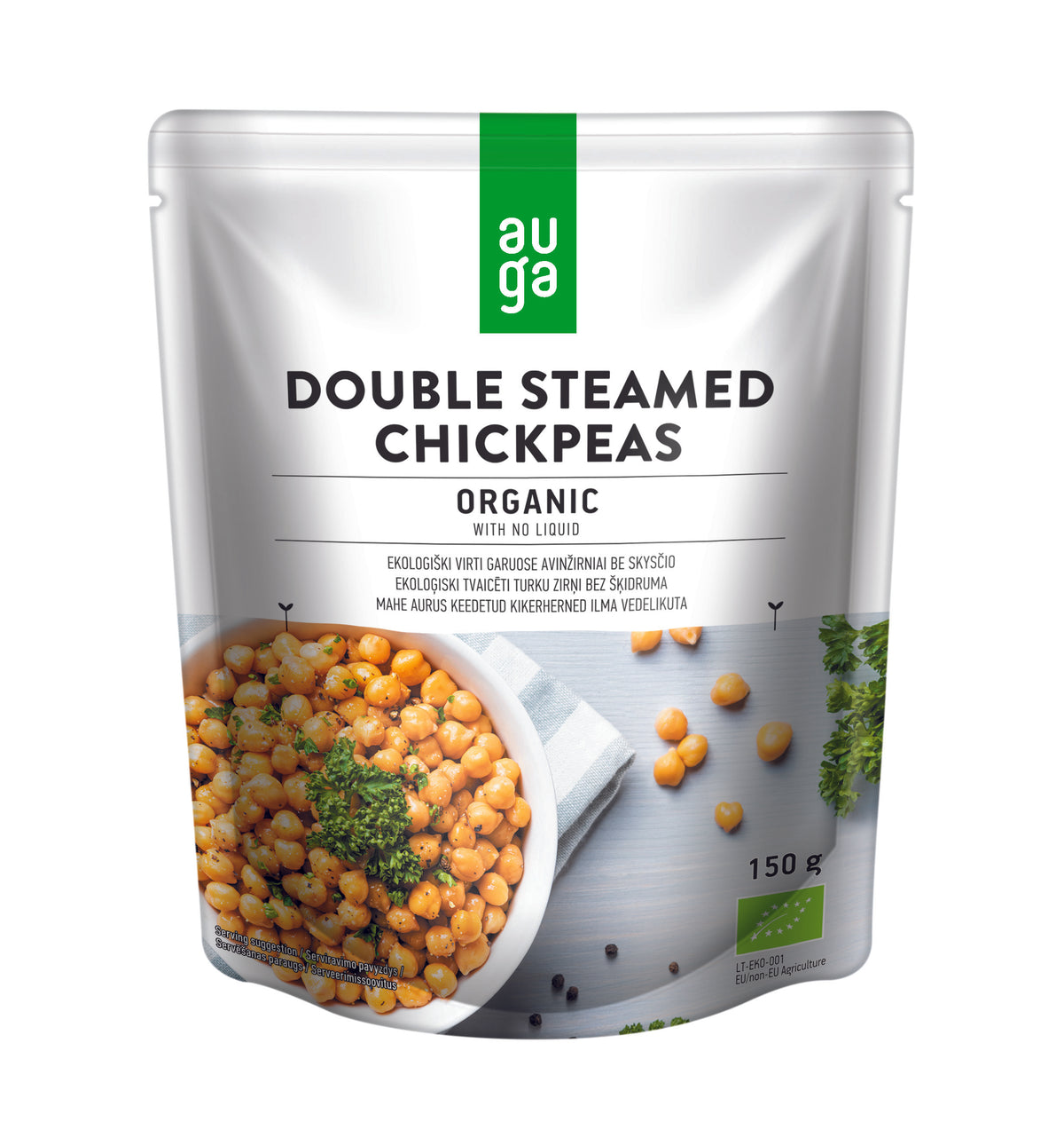 Auga organic double streamed chickpeas 150g