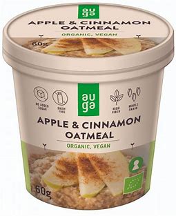 Auga ORGANIC Whole grain oatmeal with apple and cinnamon 60g