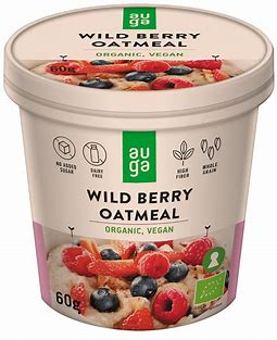 Auga ORGANIC Whole grain oatmeal with berries  60g